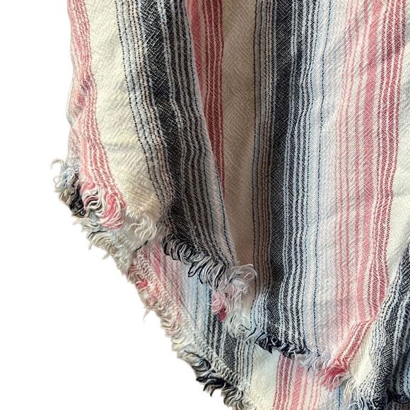 Cloth & Stone Sleeveless Striped Shirt Dress Frayed Hem Casual Comfy size xsmall - Picture 8 of 11